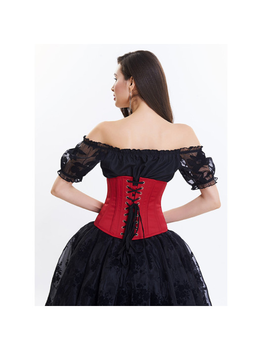 Serre taille Vintage brodé et baleines métalliques
